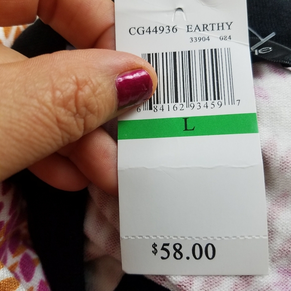 Cable & Gauge Top Blouse Size L Boho Long Sleeved - Picture 8 of 9